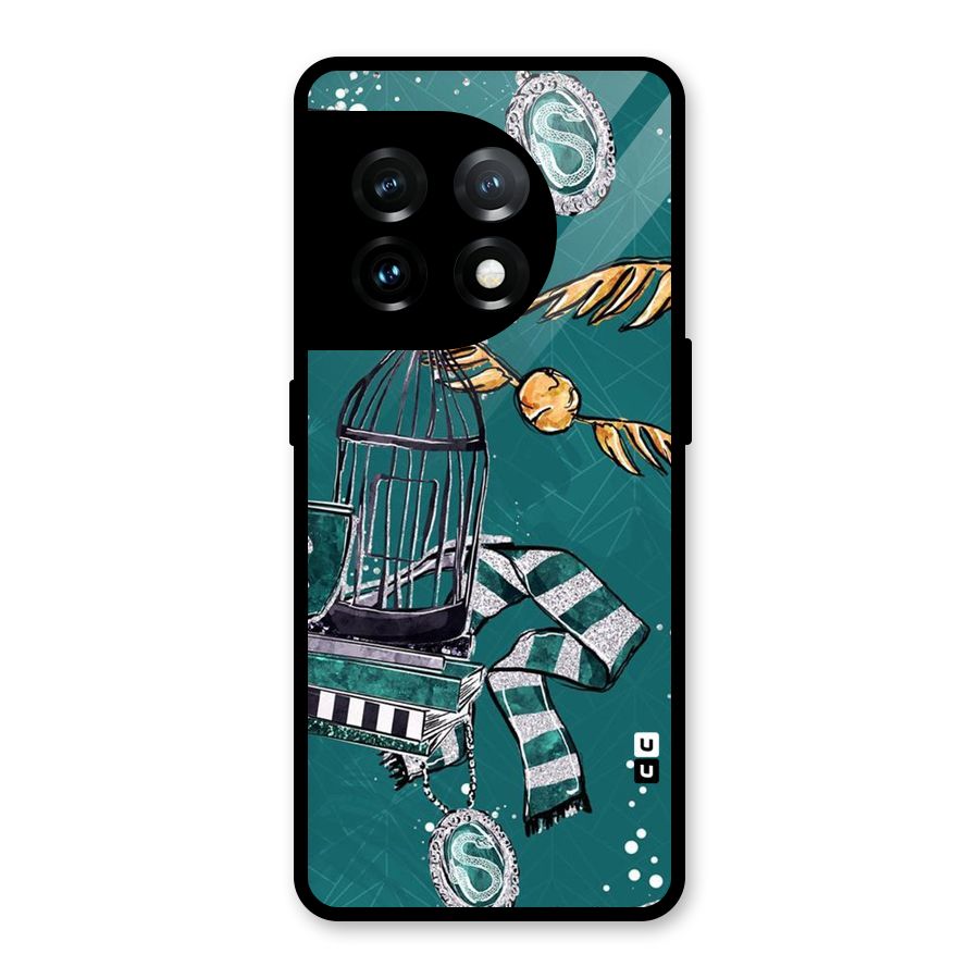 Green Scarf Glass Back Case for OnePlus 11