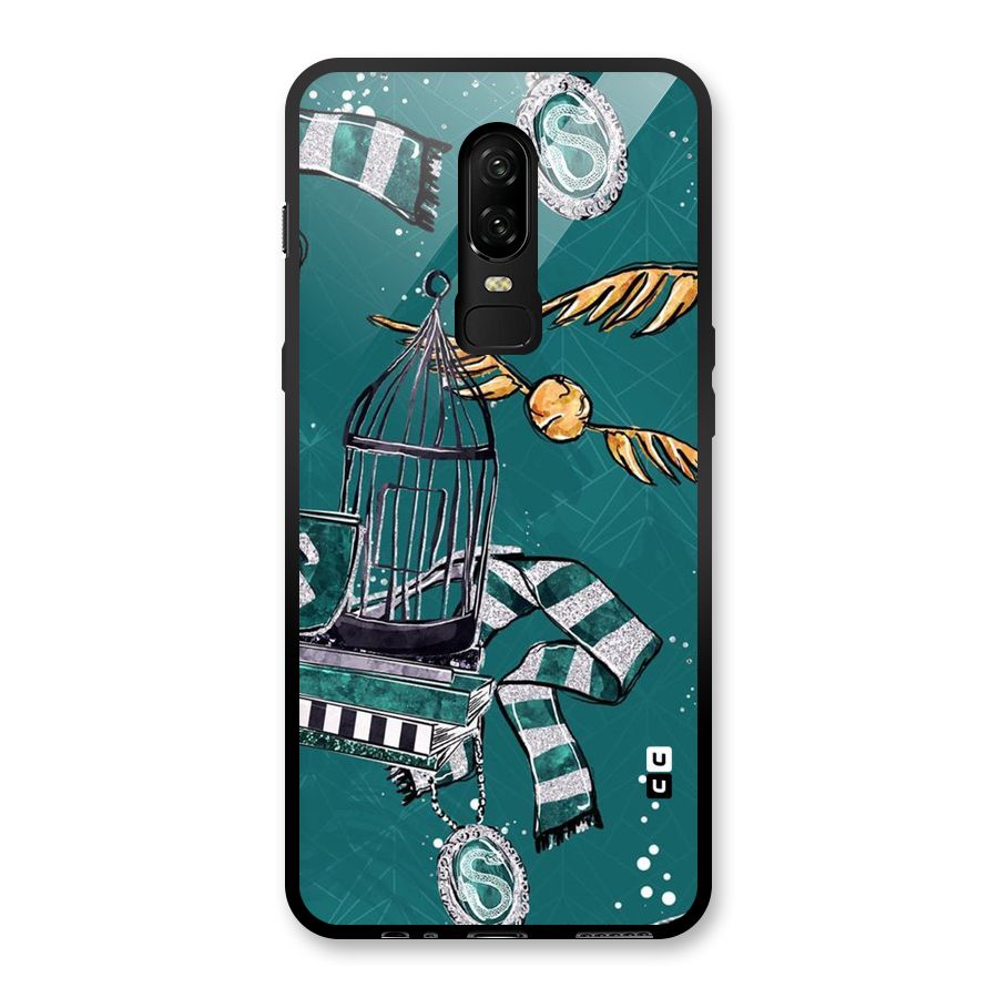 Green Scarf Glass Back Case for OnePlus 6