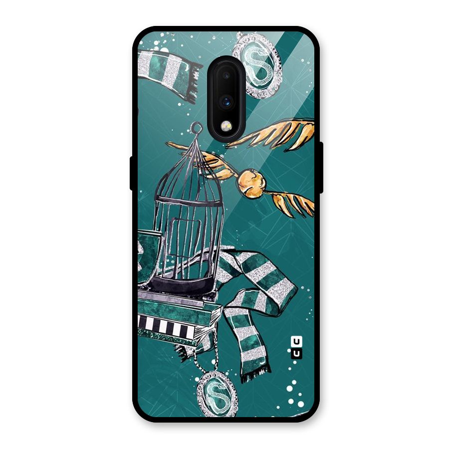 Green Scarf Glass Back Case for OnePlus 7