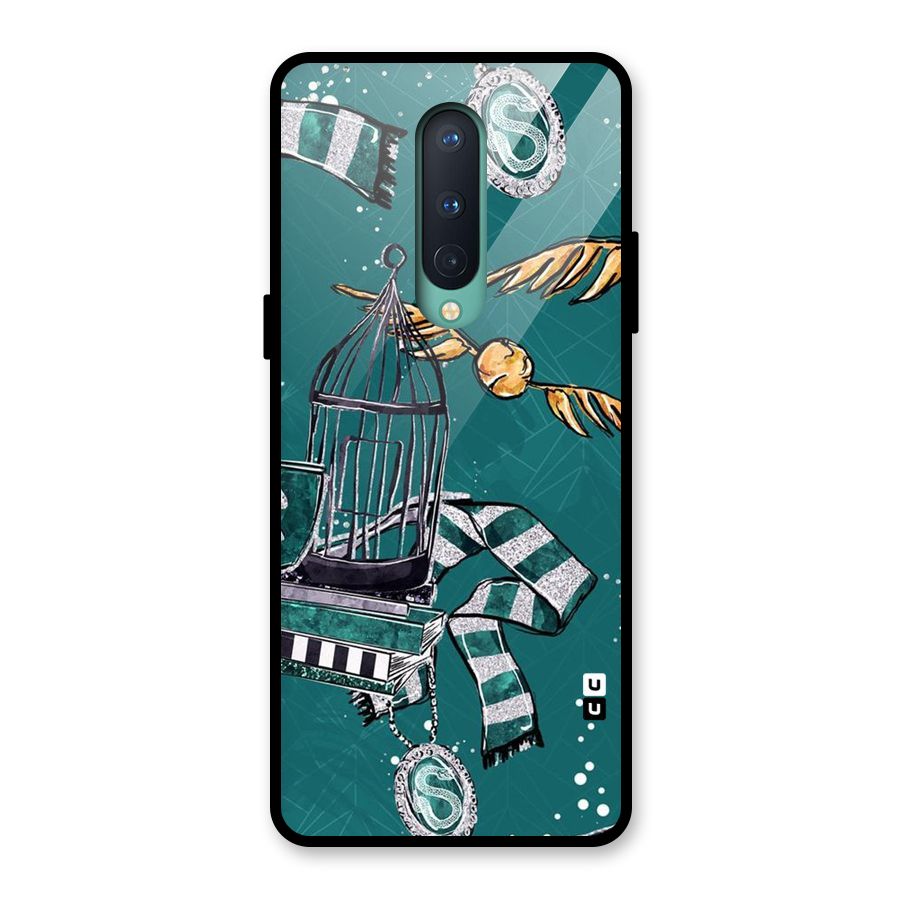 Green Scarf Glass Back Case for OnePlus 8