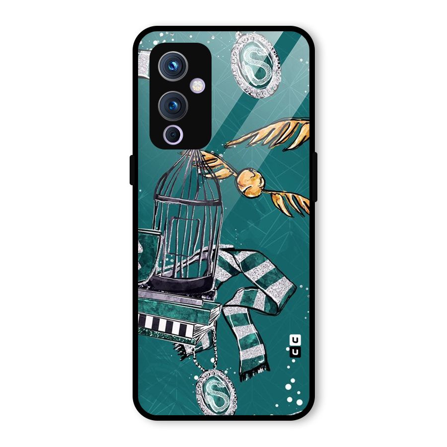 Green Scarf Glass Back Case for OnePlus 9