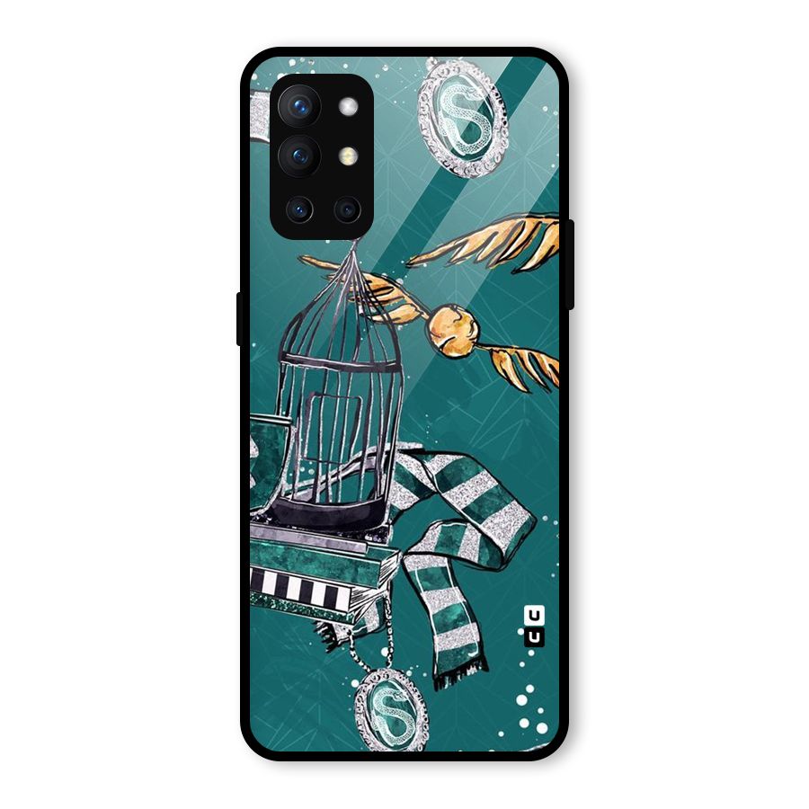 Green Scarf Glass Back Case for OnePlus 9R
