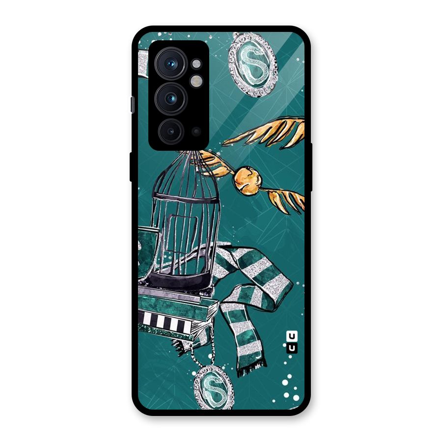 Green Scarf Glass Back Case for OnePlus 9RT 5G