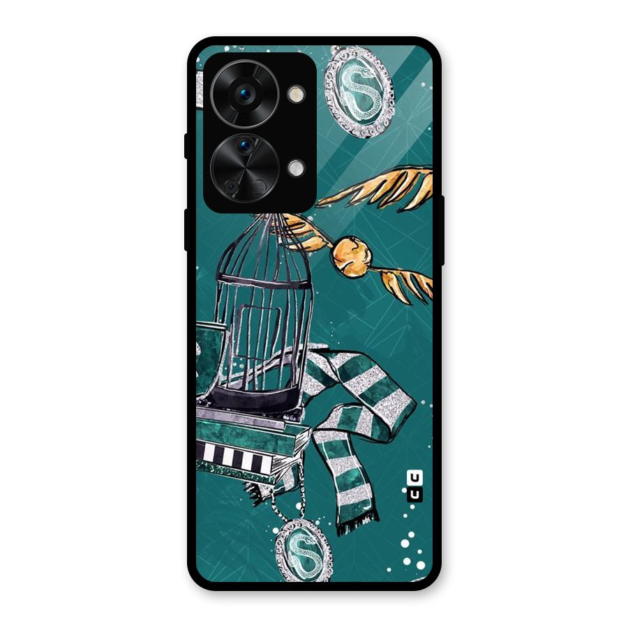 Green Scarf Glass Back Case for OnePlus Nord 2T
