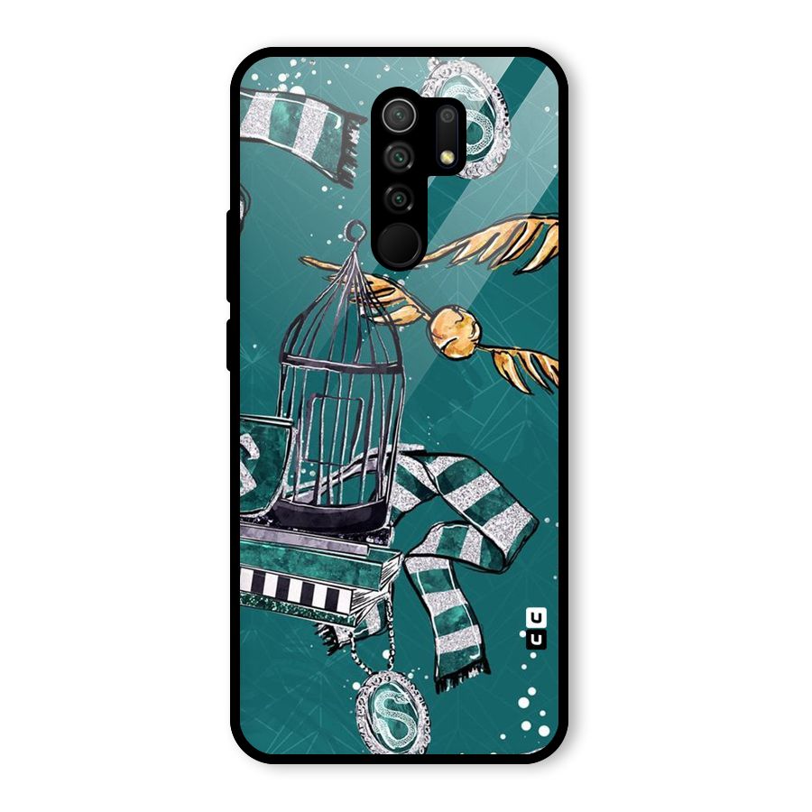 Green Scarf Glass Back Case for Poco M2
