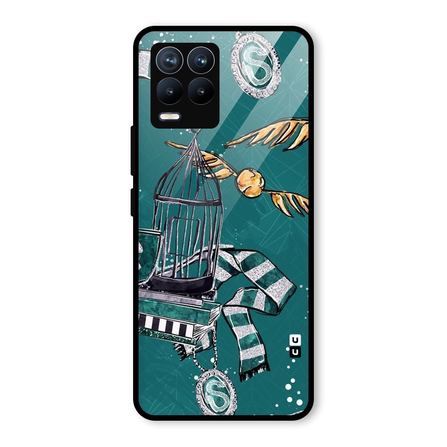 Green Scarf Glass Back Case for Realme 8