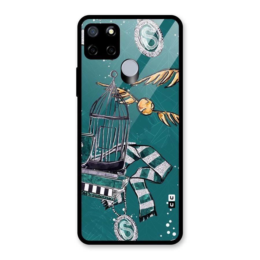 Green Scarf Glass Back Case for Realme Narzo 20