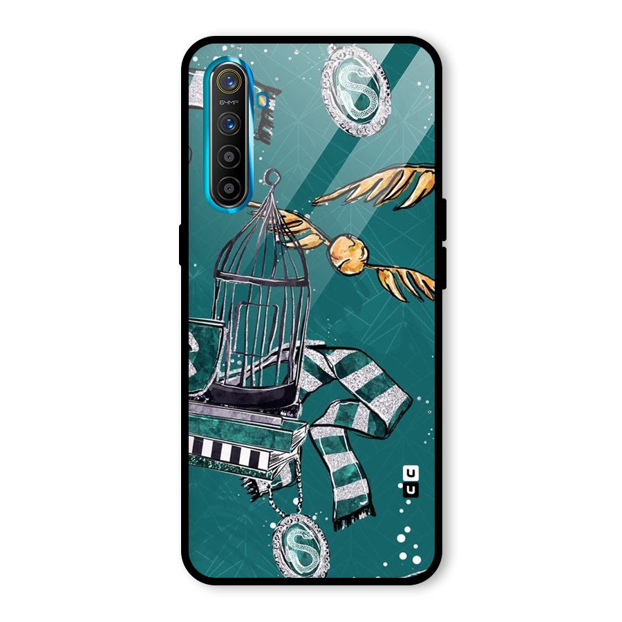 Green Scarf Glass Back Case for Realme X2