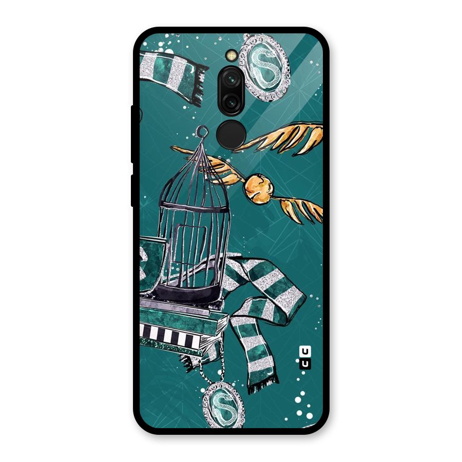 Green Scarf Glass Back Case for Redmi 8