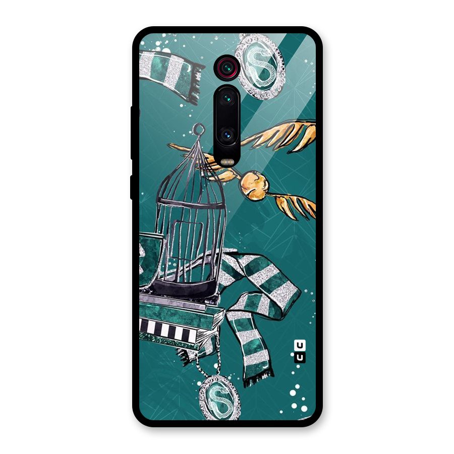 Green Scarf Glass Back Case for Redmi K20 Pro