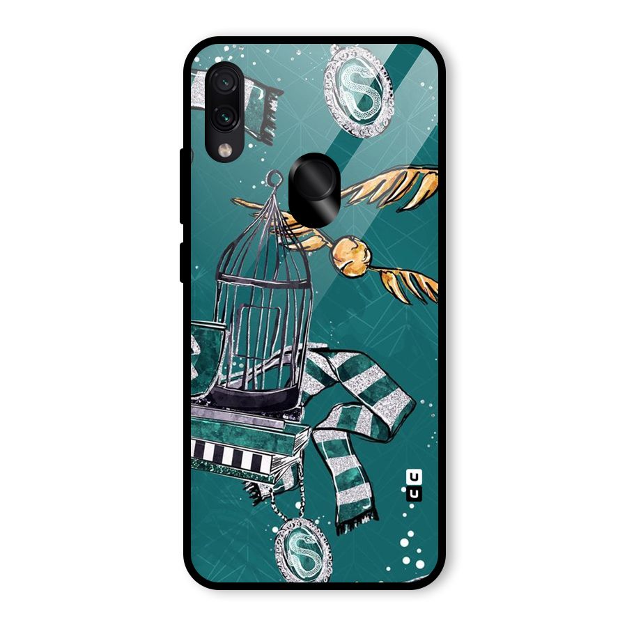 Green Scarf Glass Back Case for Redmi Note 7 Pro