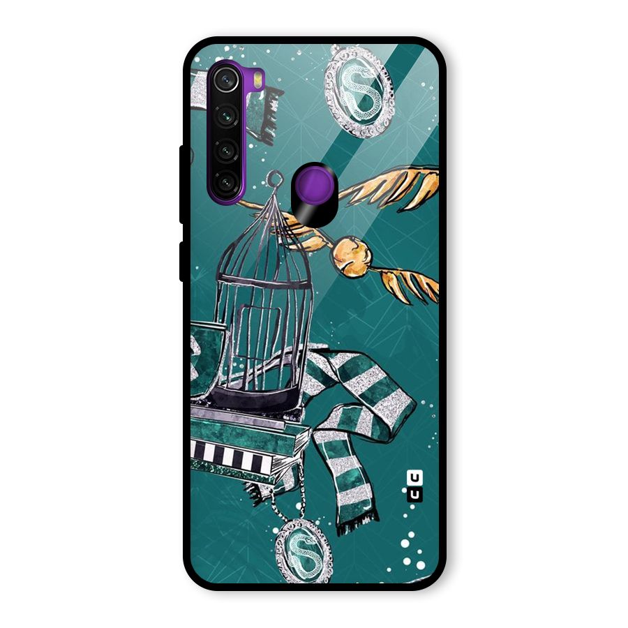 Green Scarf Glass Back Case for Redmi Note 8