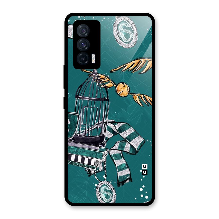 Green Scarf Glass Back Case for Vivo iQOO 7 5G