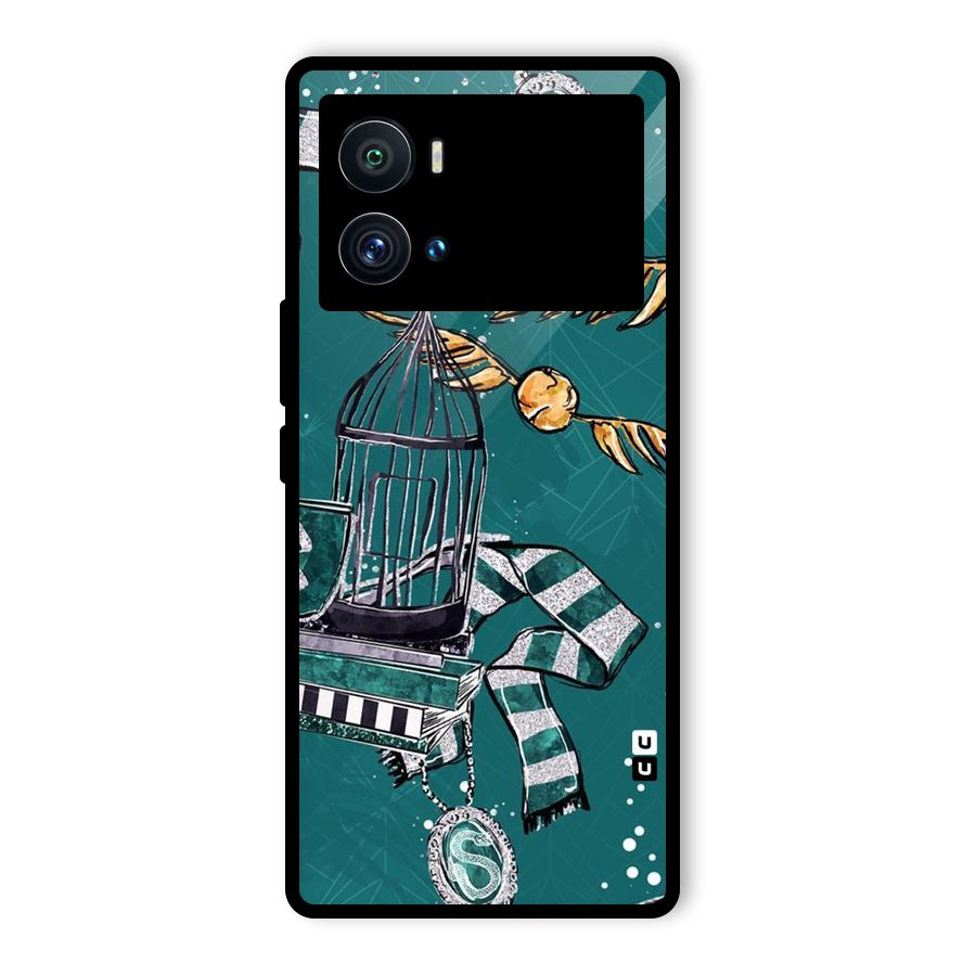Green Scarf Glass Back Case for Vivo iQOO 9 Pro
