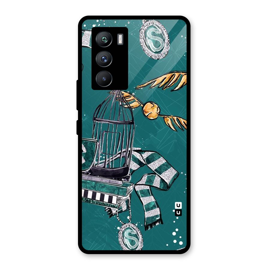 Green Scarf Glass Back Case for Vivo iQOO 9 SE