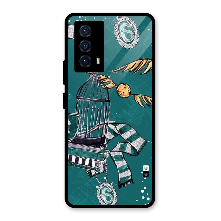 Green Scarf Glass Back Case for Vivo iQOO Z5