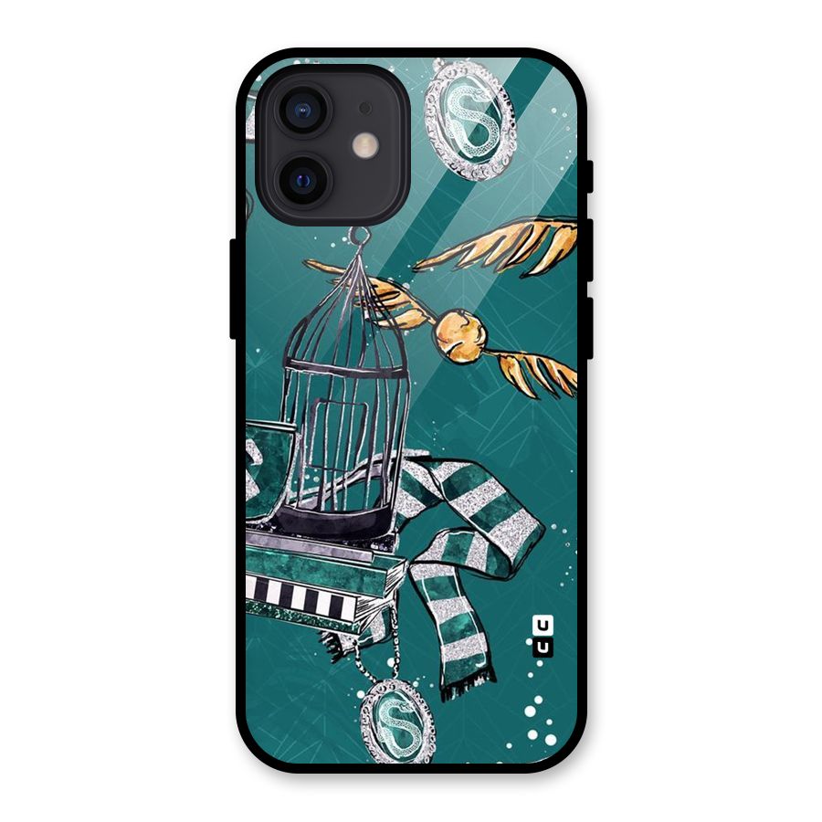 Green Scarf Glass Back Case for iPhone 12