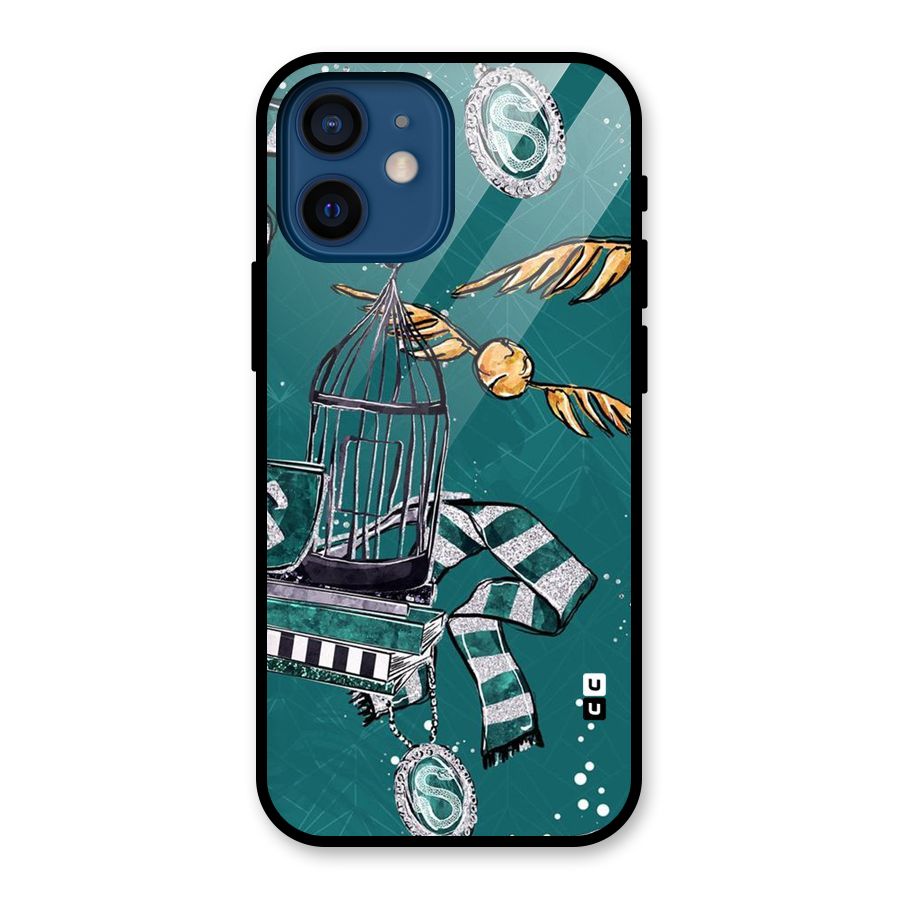 Green Scarf Glass Back Case for iPhone 12 Mini