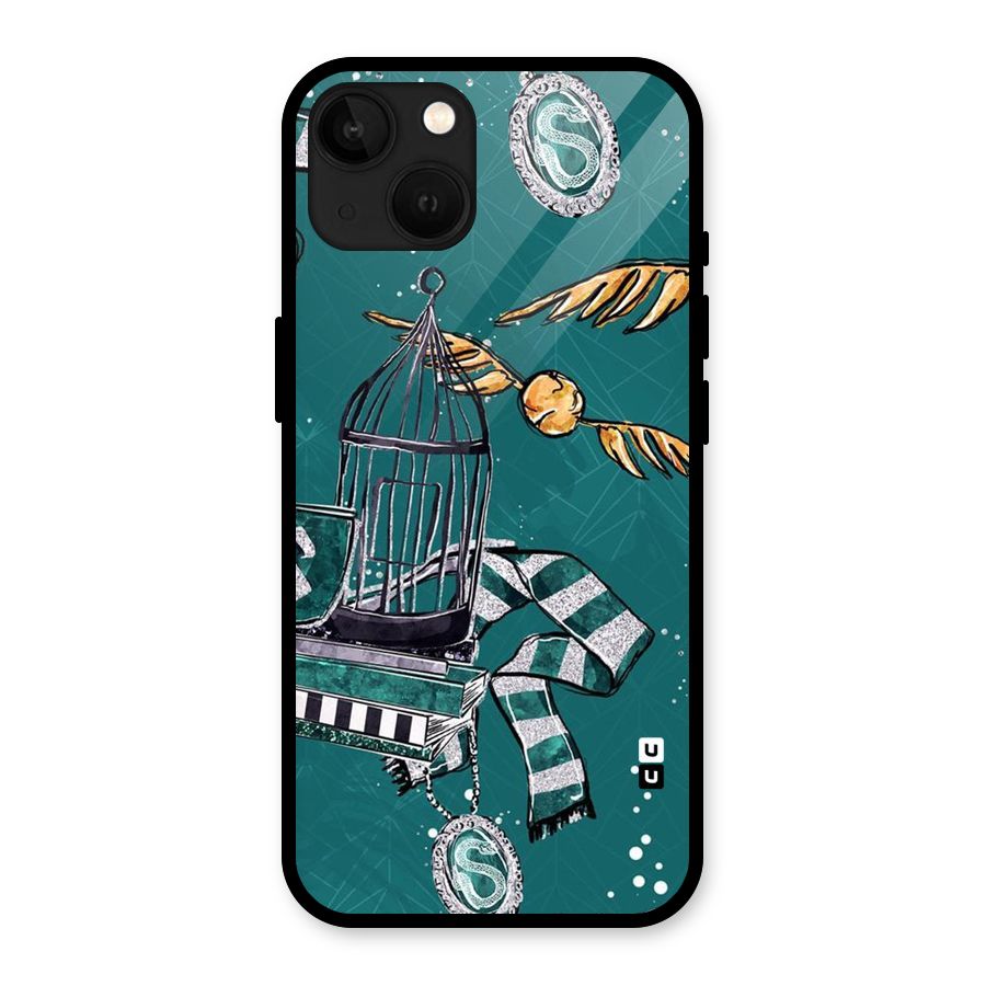 Green Scarf Glass Back Case for iPhone 13