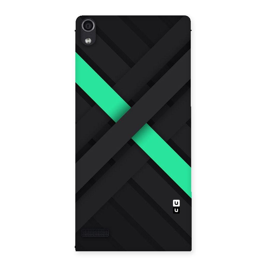 Green Stripe Diagonal Back Case for Ascend P6