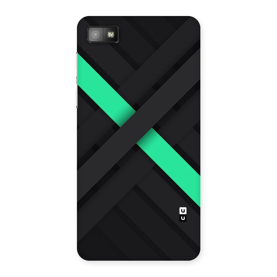 Green Stripe Diagonal Back Case for Blackberry Z10