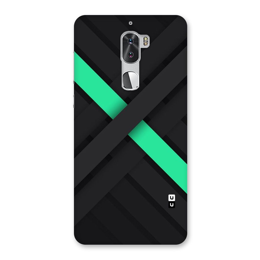 Green Stripe Diagonal Back Case for Coolpad Cool 1