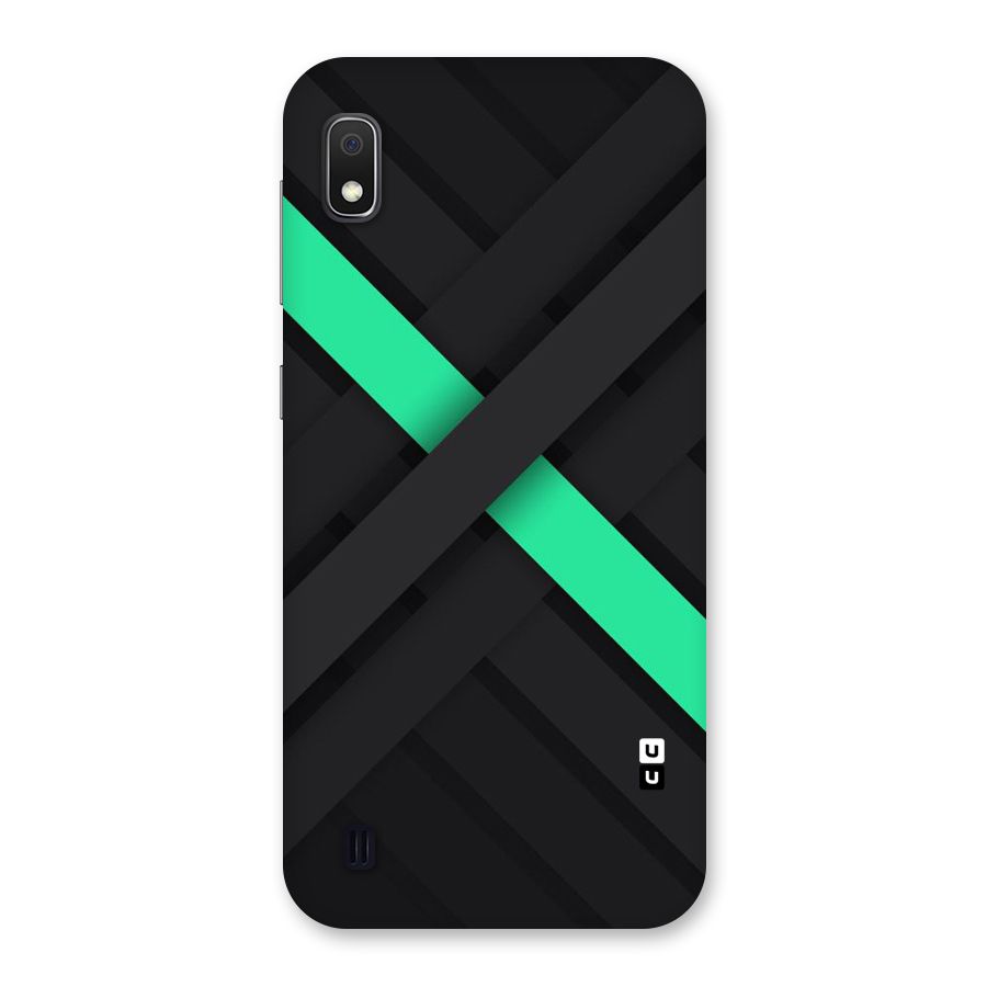 Green Stripe Diagonal Back Case for Galaxy A10