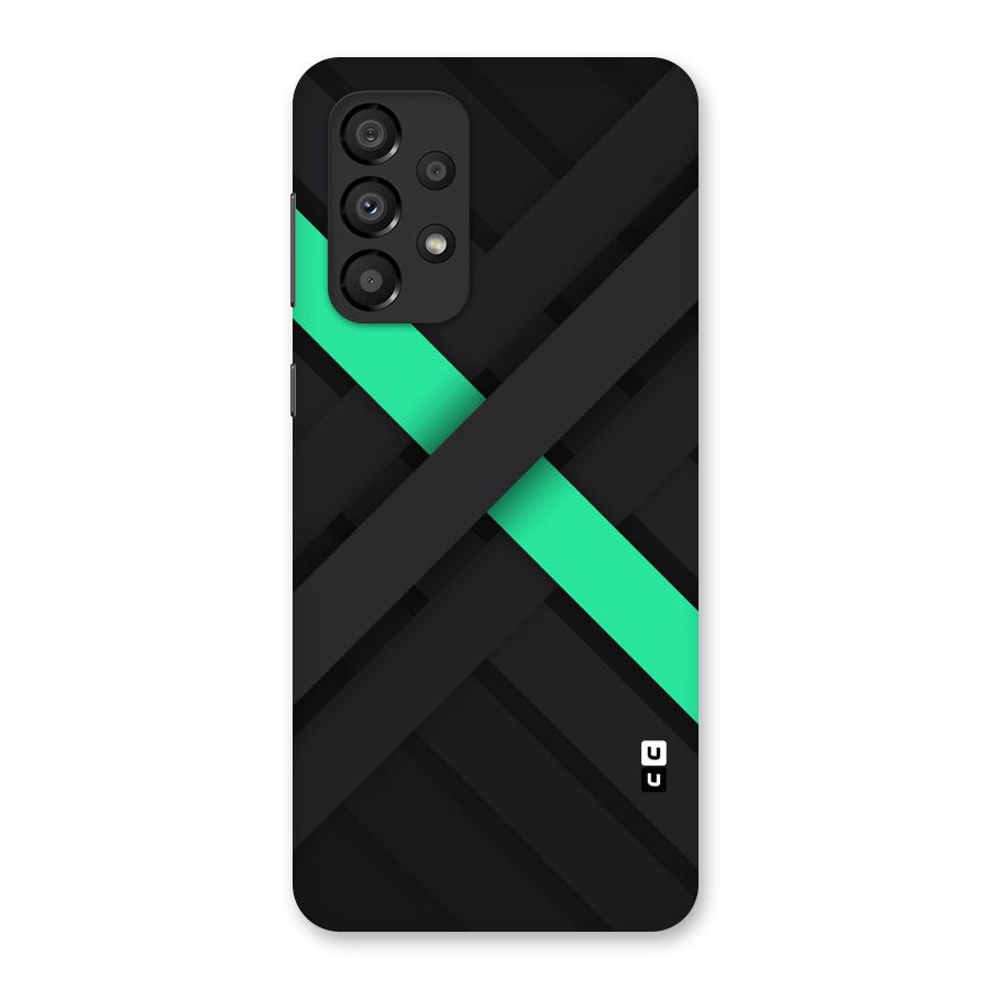 Green Stripe Diagonal Back Case for Galaxy A33 5G