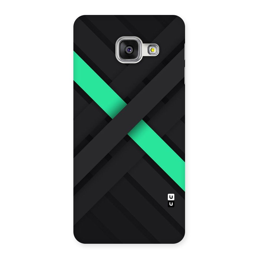 Green Stripe Diagonal Back Case for Galaxy A3 2016