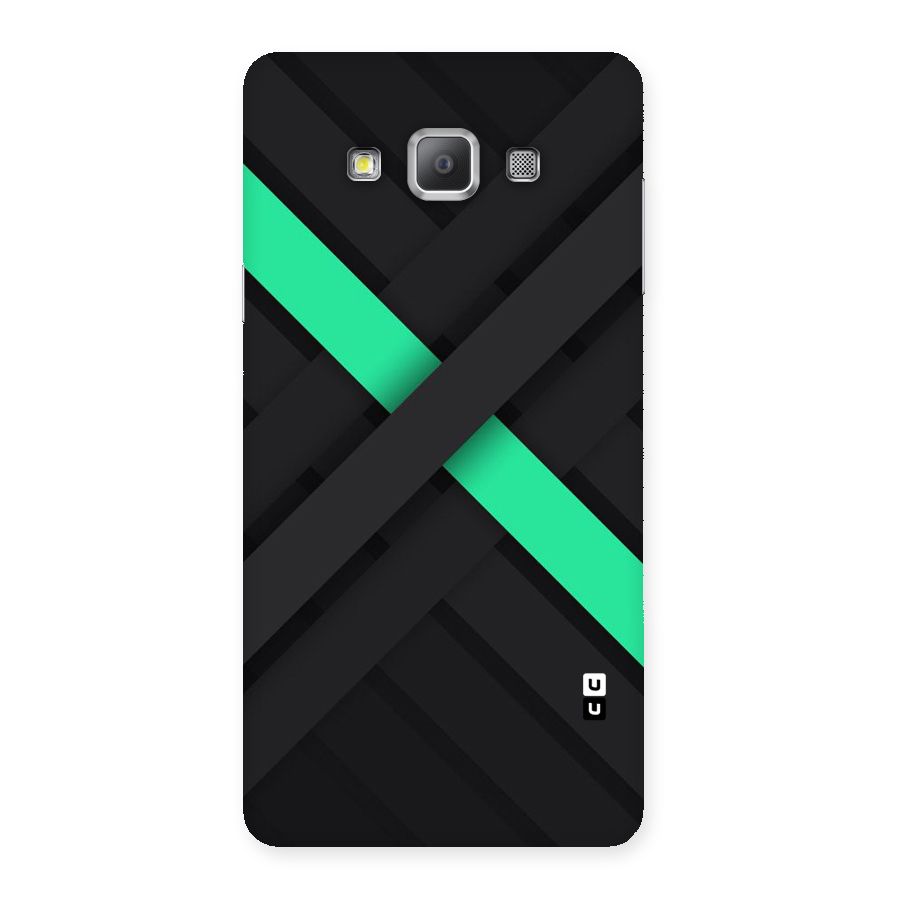 Green Stripe Diagonal Back Case for Galaxy A7