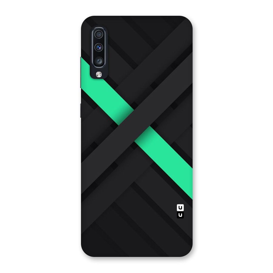 Green Stripe Diagonal Back Case for Galaxy A70s