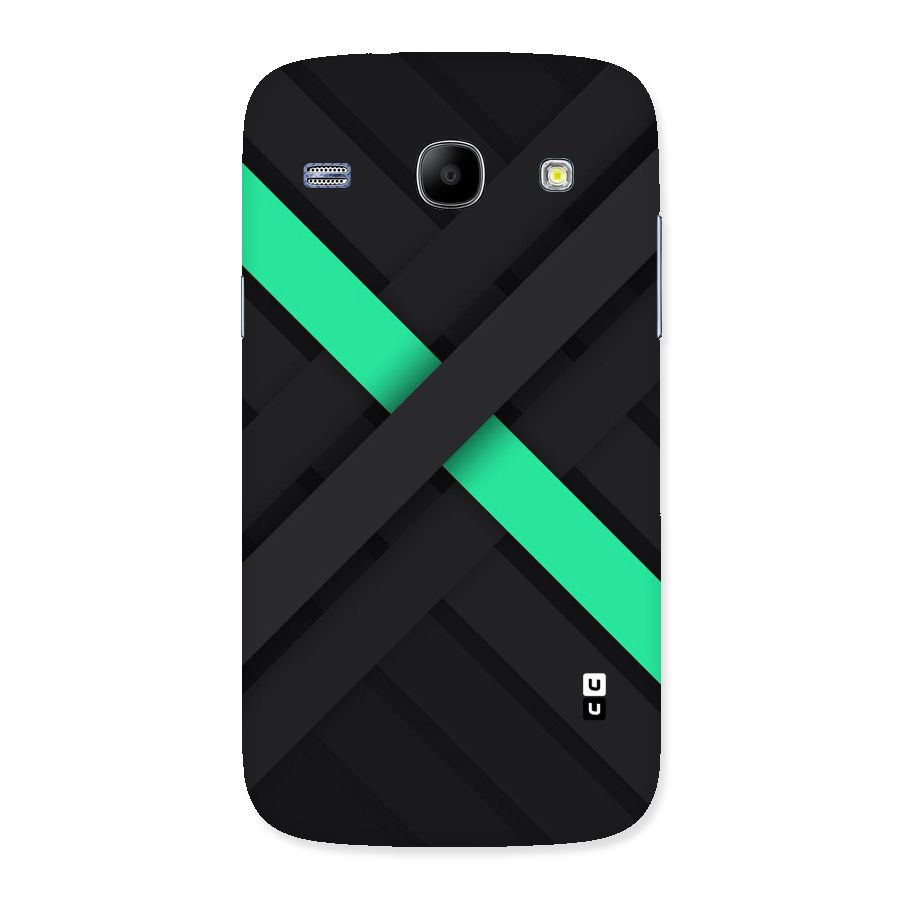 Green Stripe Diagonal Back Case for Galaxy Core