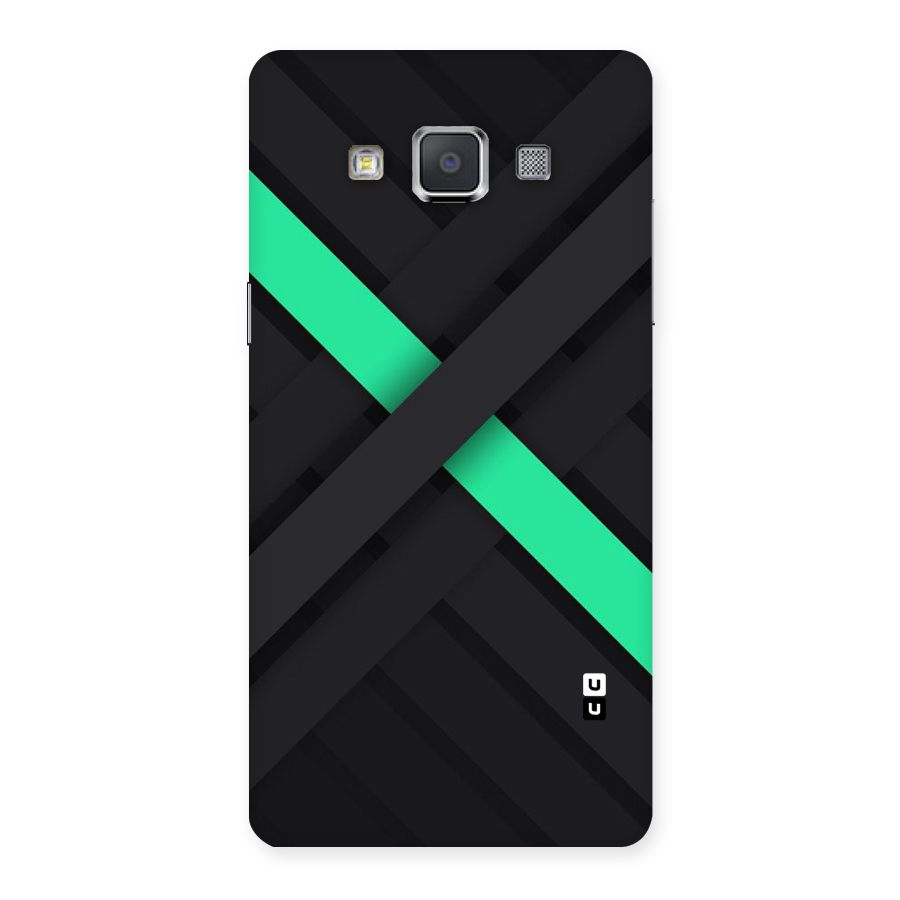 Green Stripe Diagonal Back Case for Galaxy Grand Max
