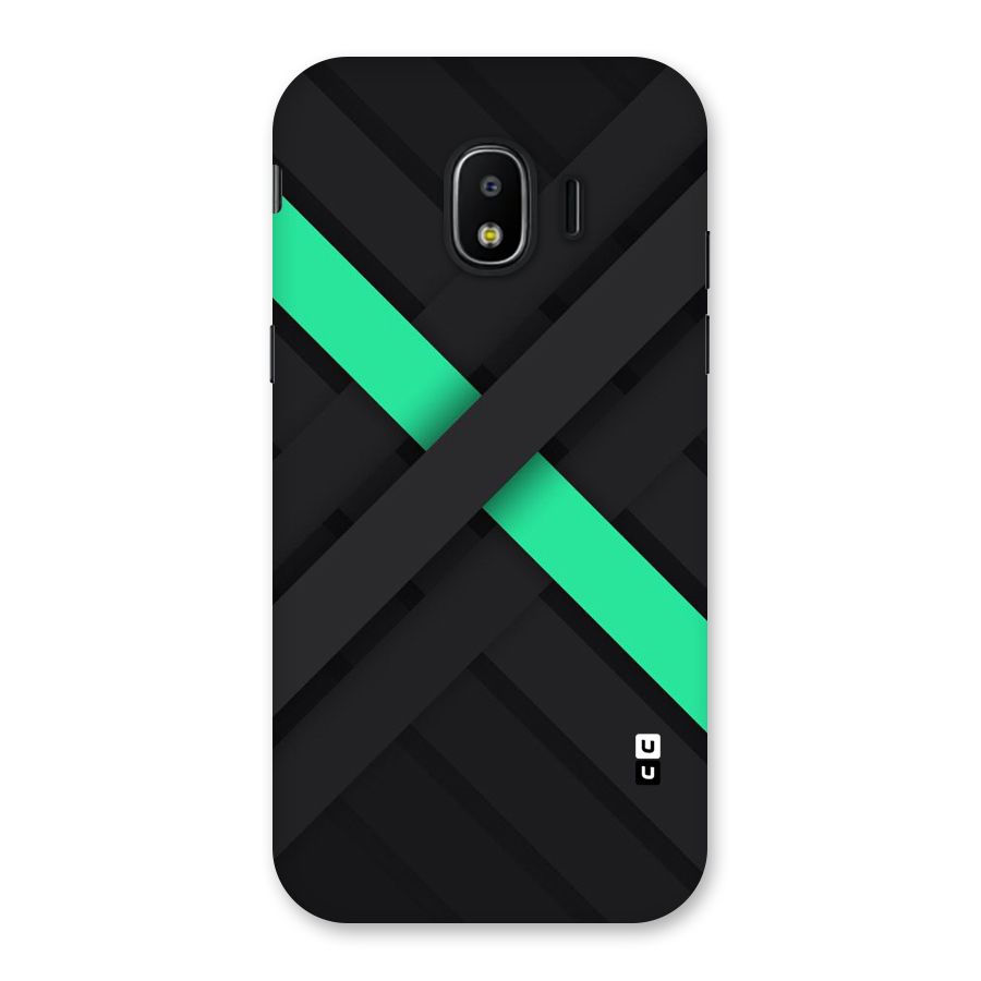 Green Stripe Diagonal Back Case for Galaxy J2 Pro 2018