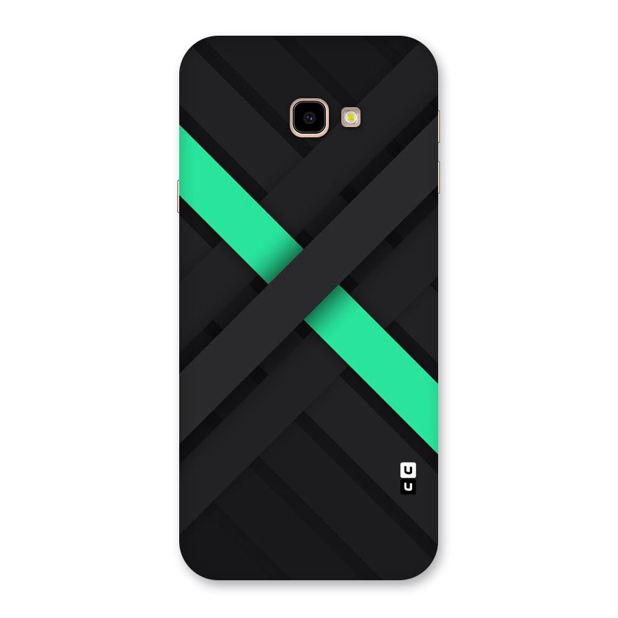 Green Stripe Diagonal Back Case for Galaxy J4 Plus