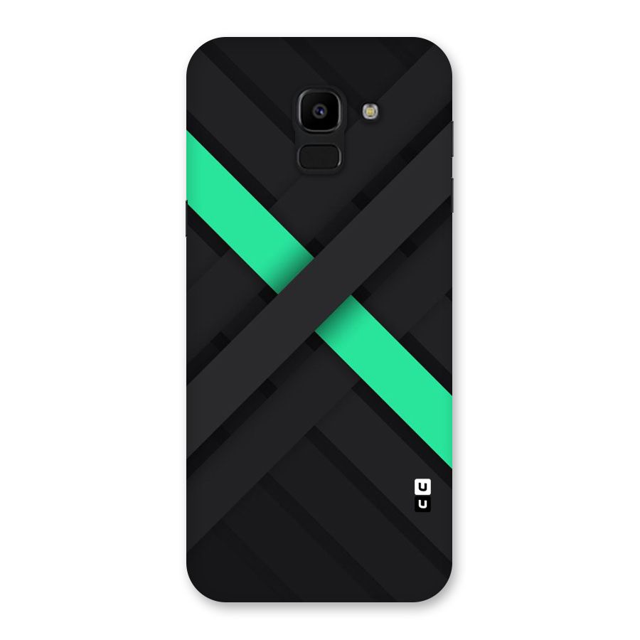 Green Stripe Diagonal Back Case for Galaxy J6