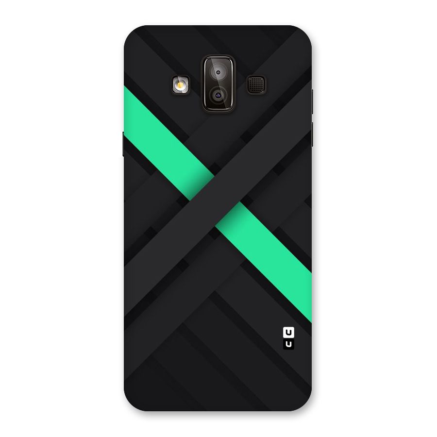 Green Stripe Diagonal Back Case for Galaxy J7 Duo