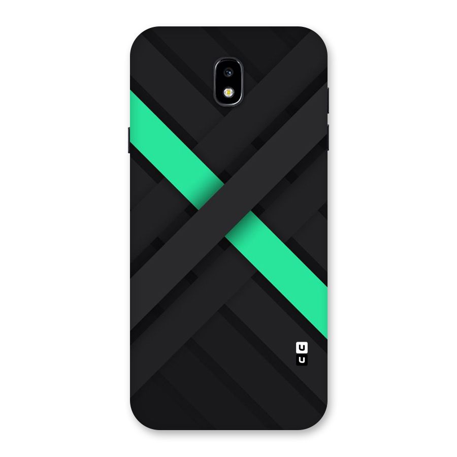 Green Stripe Diagonal Back Case for Galaxy J7 Pro
