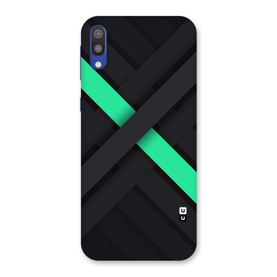 Green Stripe Diagonal Back Case for Galaxy M10