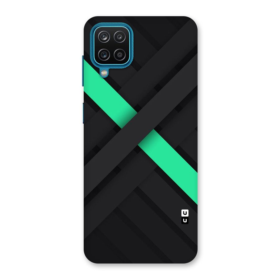 Green Stripe Diagonal Back Case for Galaxy M12