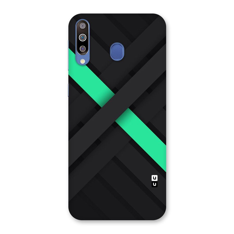 Green Stripe Diagonal Back Case for Galaxy M30