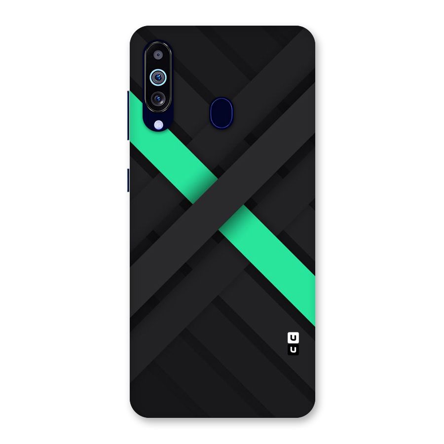 Green Stripe Diagonal Back Case for Galaxy M40