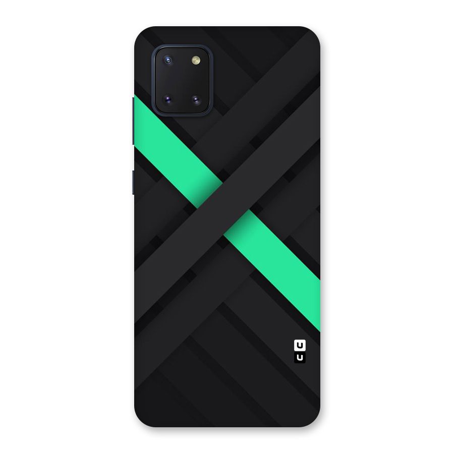 Green Stripe Diagonal Back Case for Galaxy Note 10 Lite