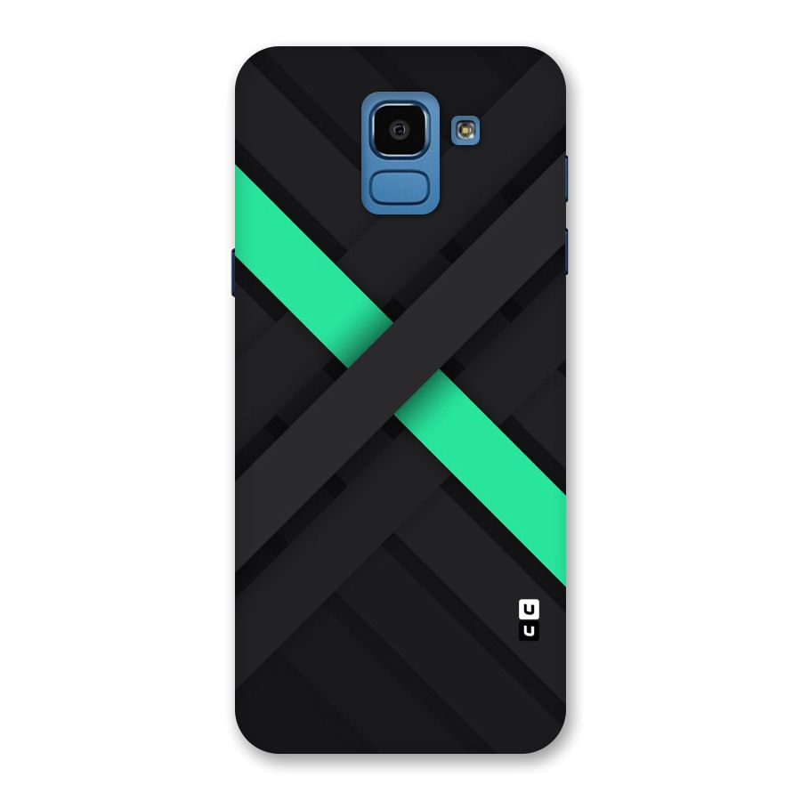 Green Stripe Diagonal Back Case for Galaxy On6