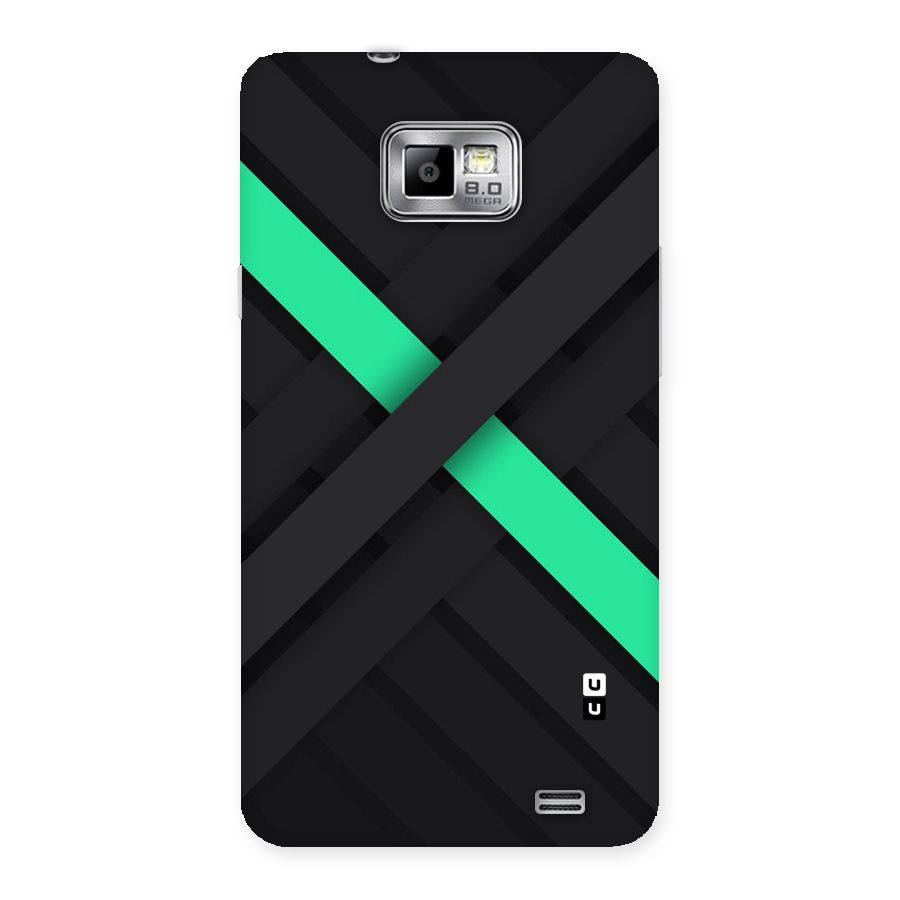 Green Stripe Diagonal Back Case for Galaxy S2