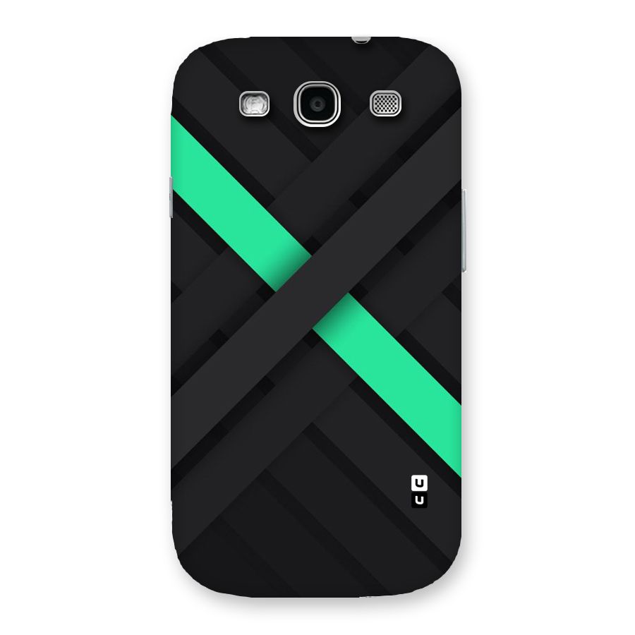 Green Stripe Diagonal Back Case for Galaxy S3