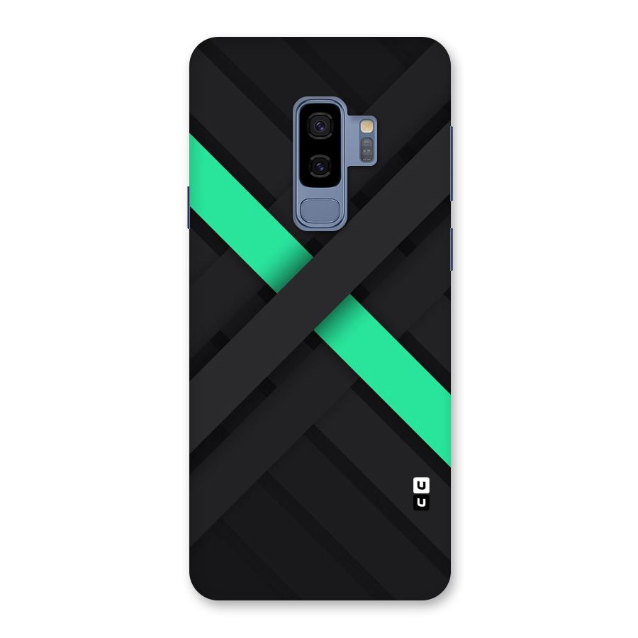 Green Stripe Diagonal Back Case for Galaxy S9 Plus