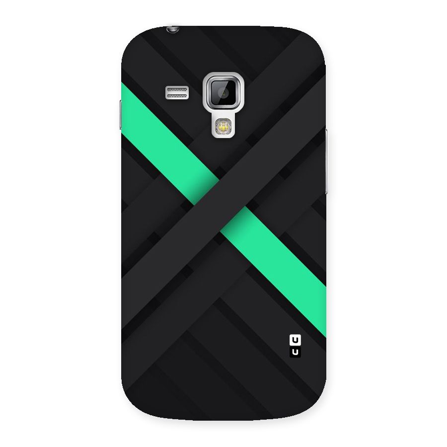 Green Stripe Diagonal Back Case for Galaxy S Duos