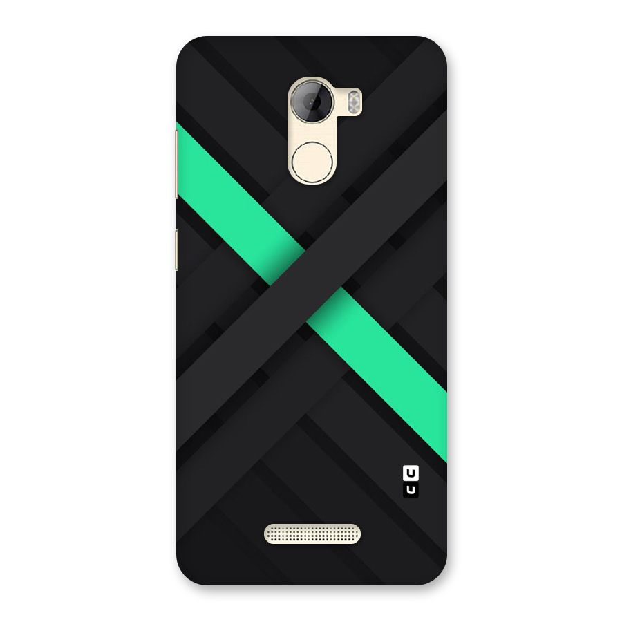 Green Stripe Diagonal Back Case for Gionee A1 LIte