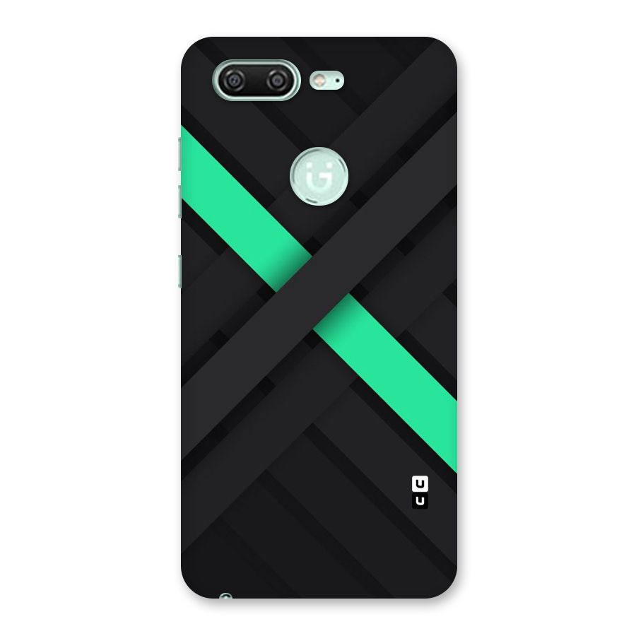 Green Stripe Diagonal Back Case for Gionee S10